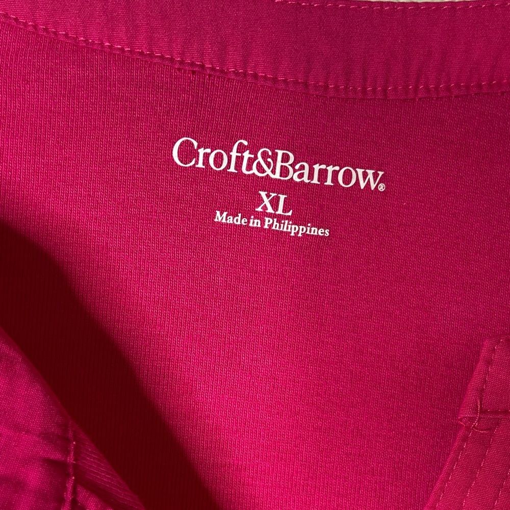 Croft & Barrow Women's Fuchsia Button Down Shirt - Picture 2 of 6